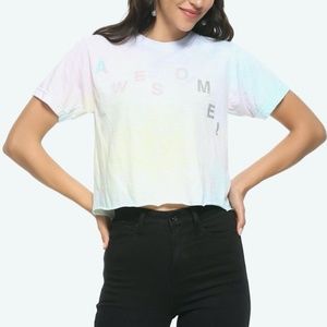 Taylor Swift Lover Era Me! Authentic Cropped Tie-Dyed T-Shirt